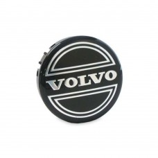 Naafkap 64 mm, origineel Volvo, Zwart Volvo Logo, Volvo 850, 940, 960, C70, S40, S60, S70, S80, S90, V40, V50, V70, V90, XC70, XC90