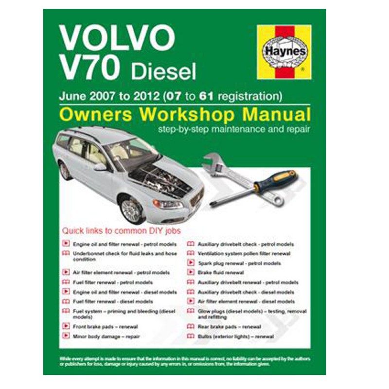 Haynes werkplaatshandboek, Volvo V70III Diesel, bouwjaar